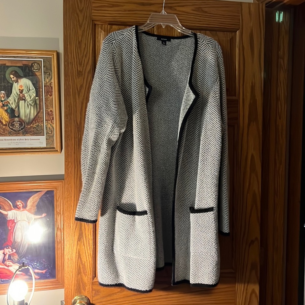 Herringbone long sweater